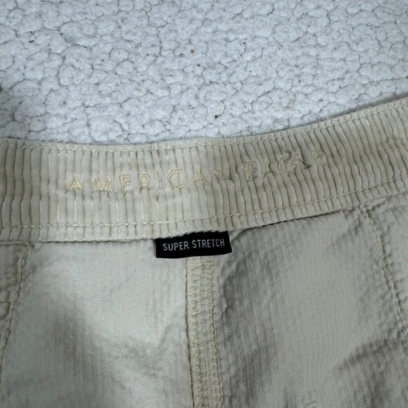 American Eagle Zip Up Corduroy Mini Skirt Super Hi-Rise A-Line Stretch Sz 0 - Picture 10 of 10